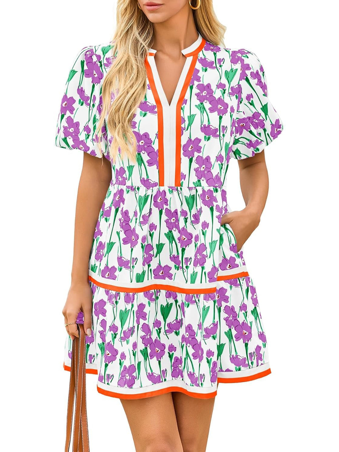 Violet imprimé / 2XL